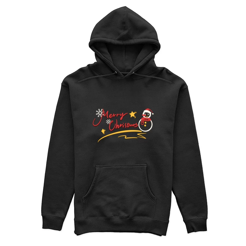 Fröhliche Weihnachten Gruß mit Schneemann Damen Pullover Hoodie