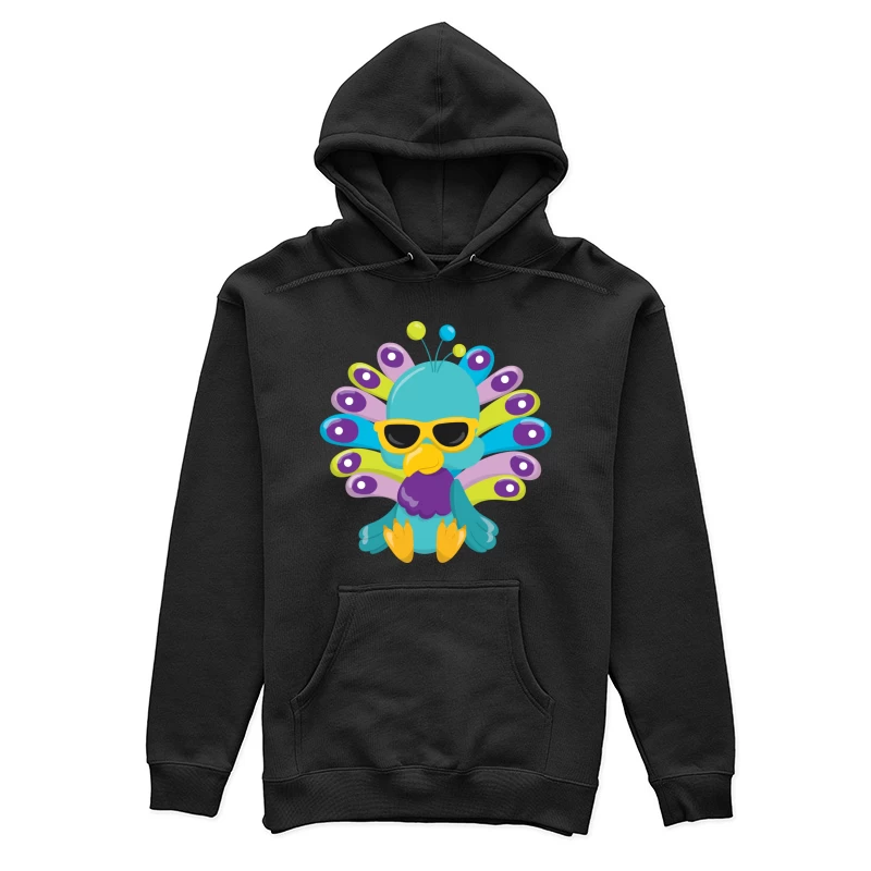 Paon coloré avec lunettes de soleil Femme Sweat à capuche