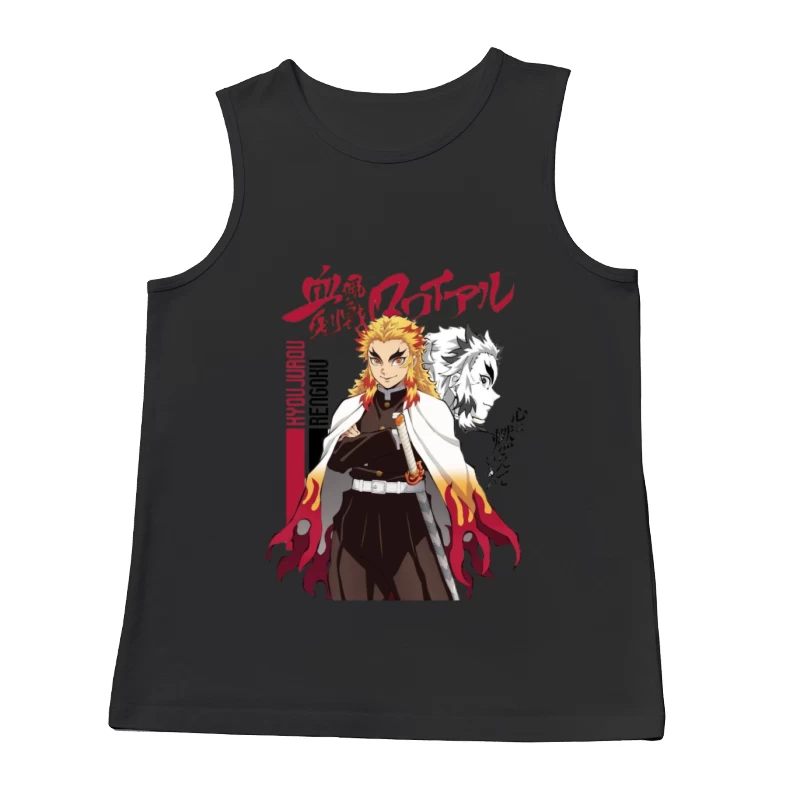 Anime Krieger mit Flammenschwert Herren Tanktops