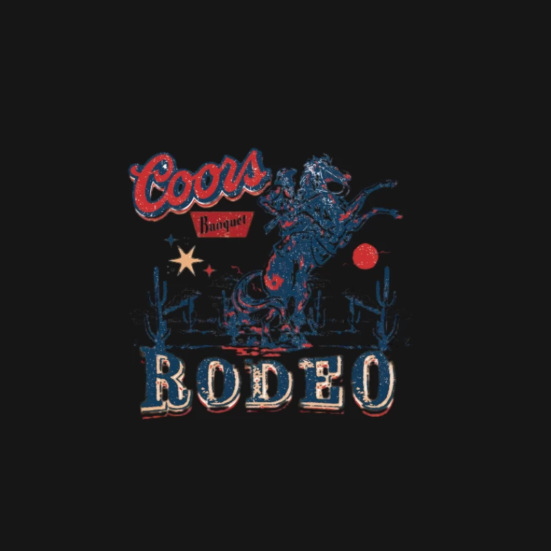 Design Coors Rodeo avec Cowboy et Cheval Femme T-Shirt