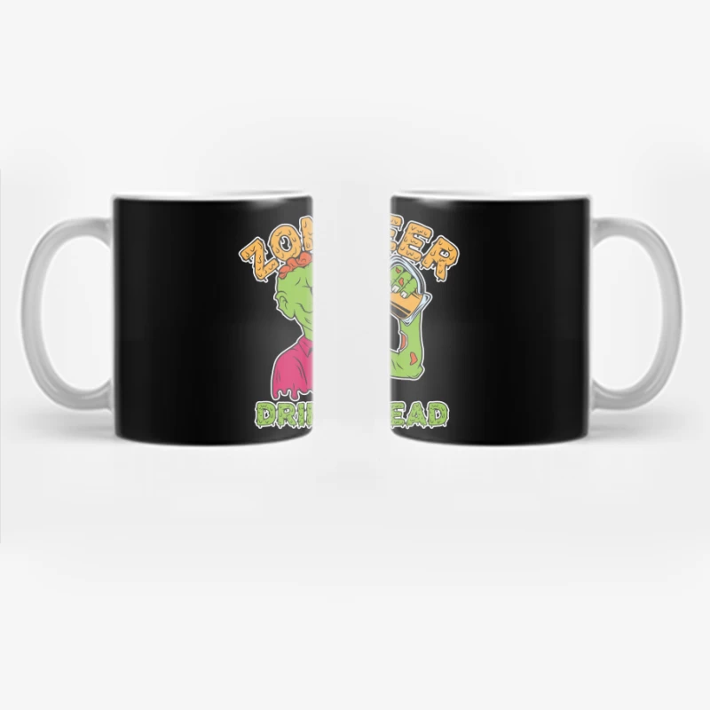 Zombie Beer Illustration Coffee Mug