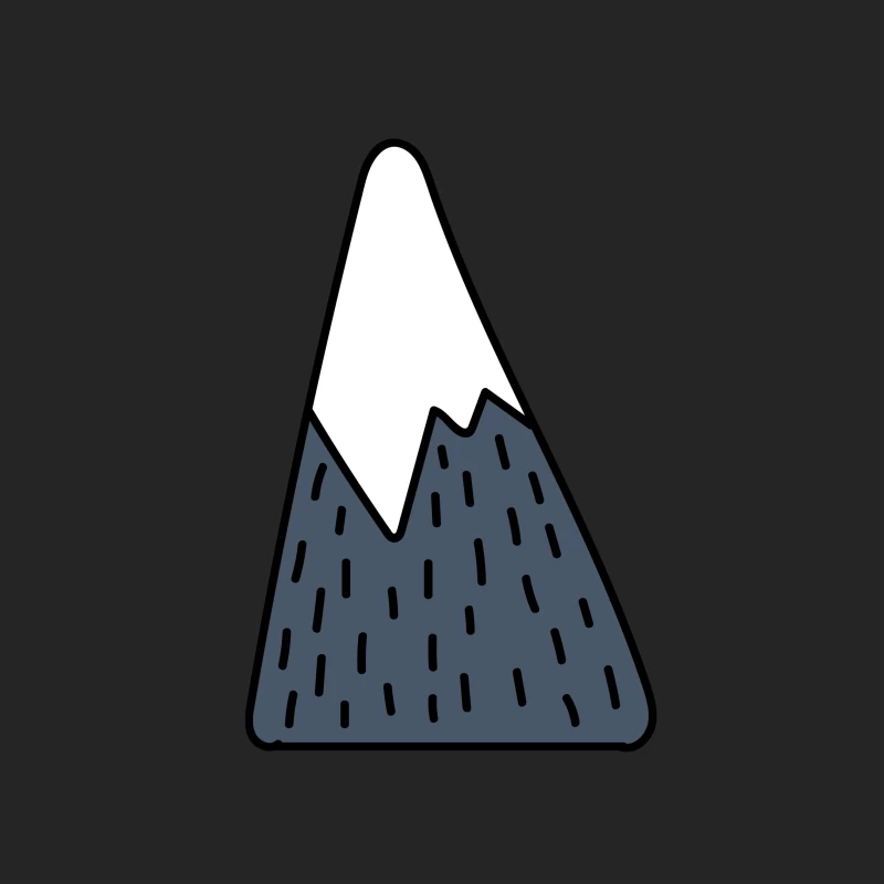 Montagne stylisée avec sommet enneigé Femme Sweat-shirt à enfiler