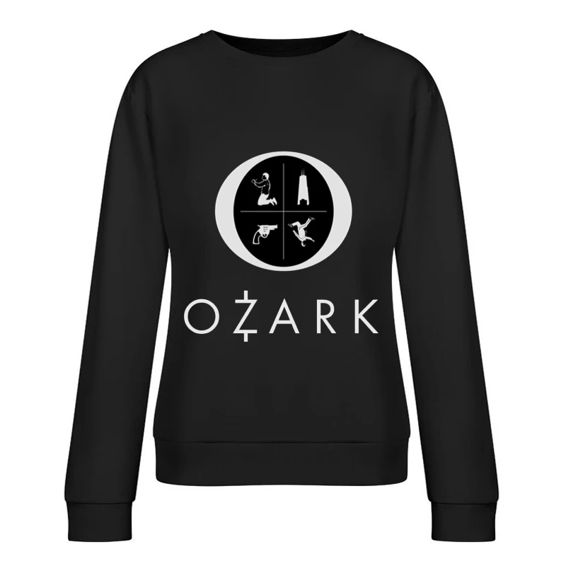 Ozark TV Series Logo with Symbolic Elements Female Pullover Sweatshirt