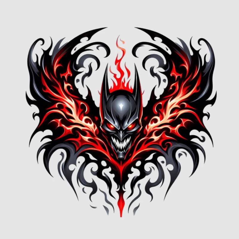 Düsterer Schädel mit Flammen Herren Pullover Hoodie
