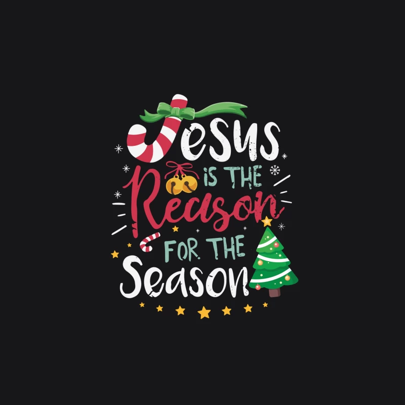 Message de Noël avec Jésus, bonbons et arbre Homme Sweat à capuche