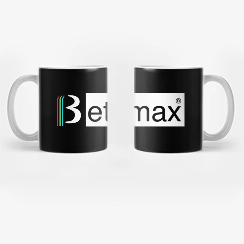 Etamax Modern Minimalist Brand Logo with Colored Stripes Coffee Mug