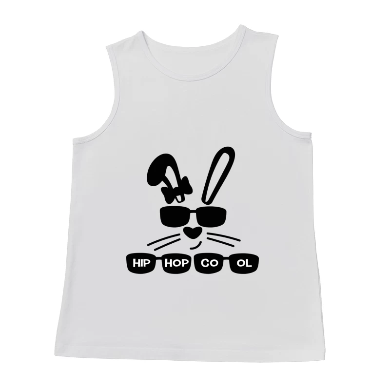 Design de lapin avec lunettes et texte Homme Débardeur