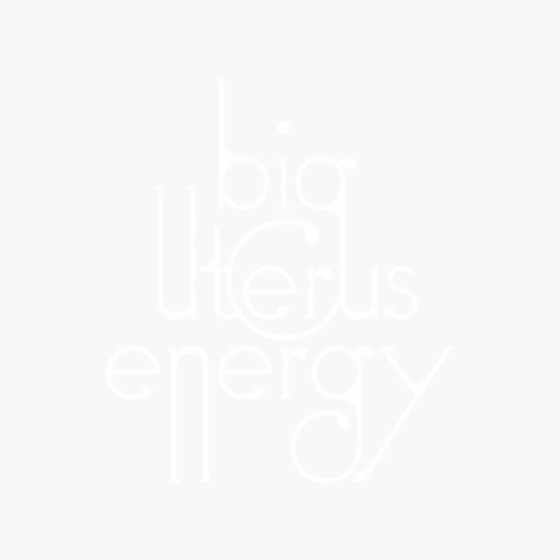 Big Uterus Energy  Typography Design Cotton Tote Bag