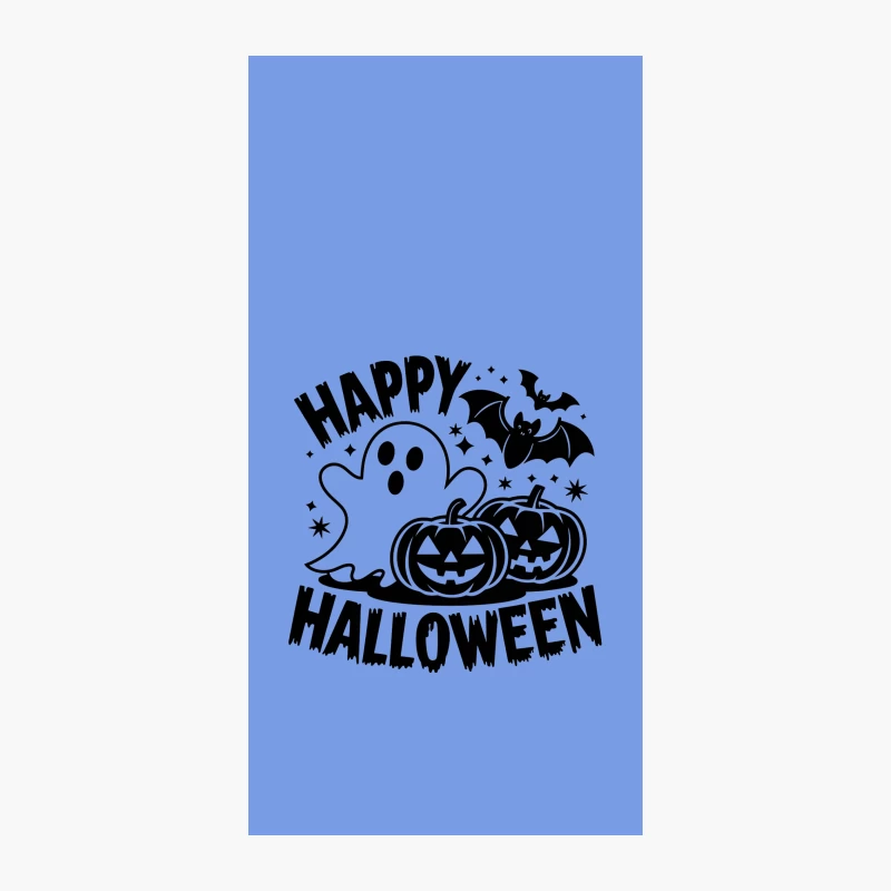 Spooky Halloween Elements in Black and White Design iPhone Case