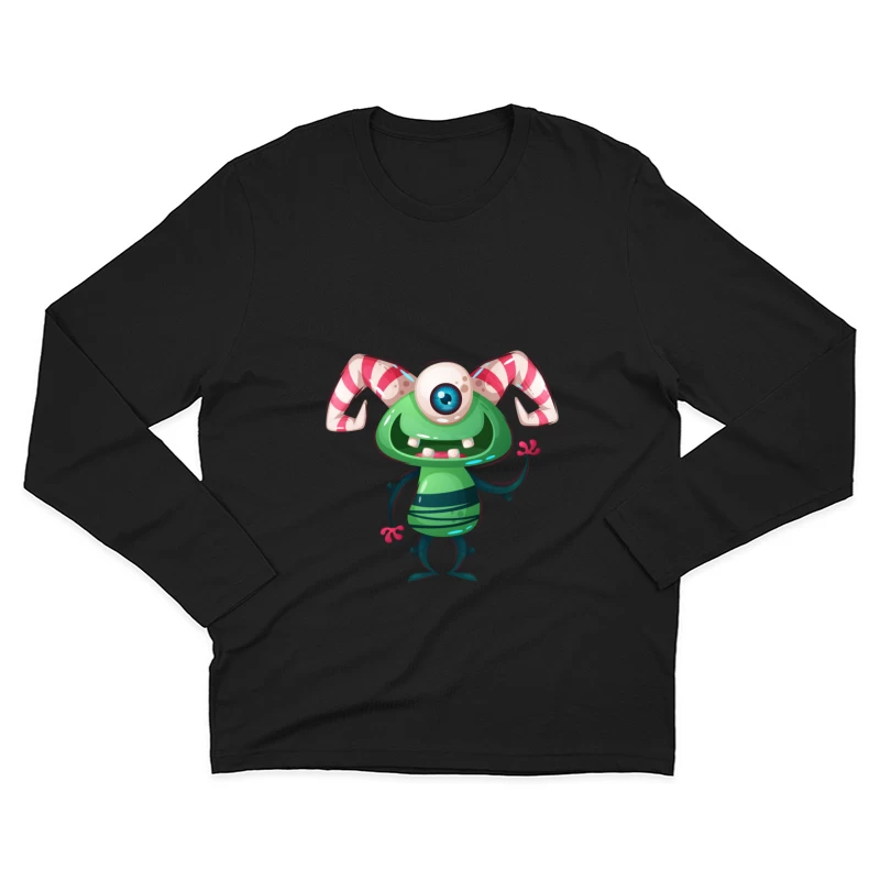 Monstre cyclope joyeux Homme Manches Longues T-Shirt