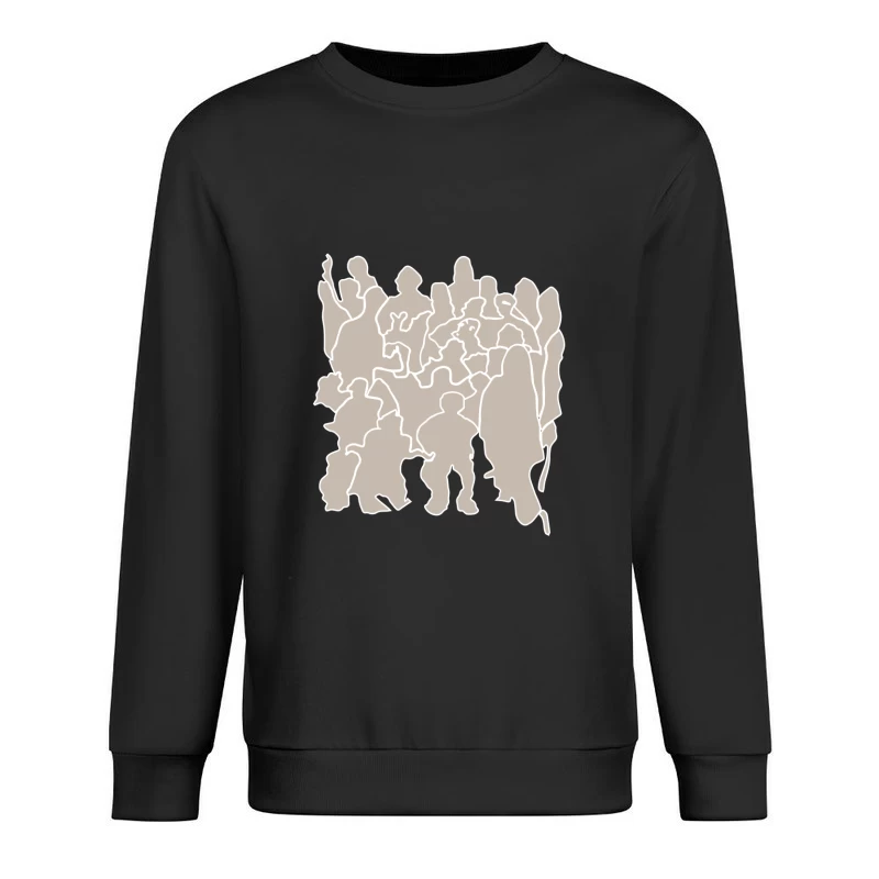 Gruppe von Menschen Silhouette Herren Pullover Sweatshirt