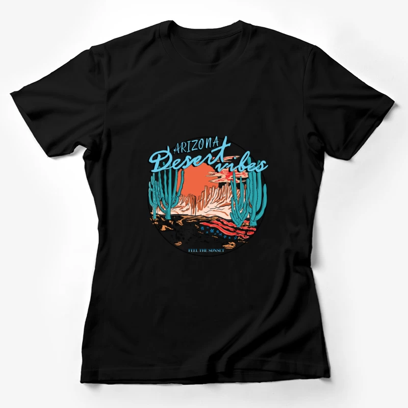 Arizona Wüstenlandschaft bei Sonnenuntergang Damen T-Shirt