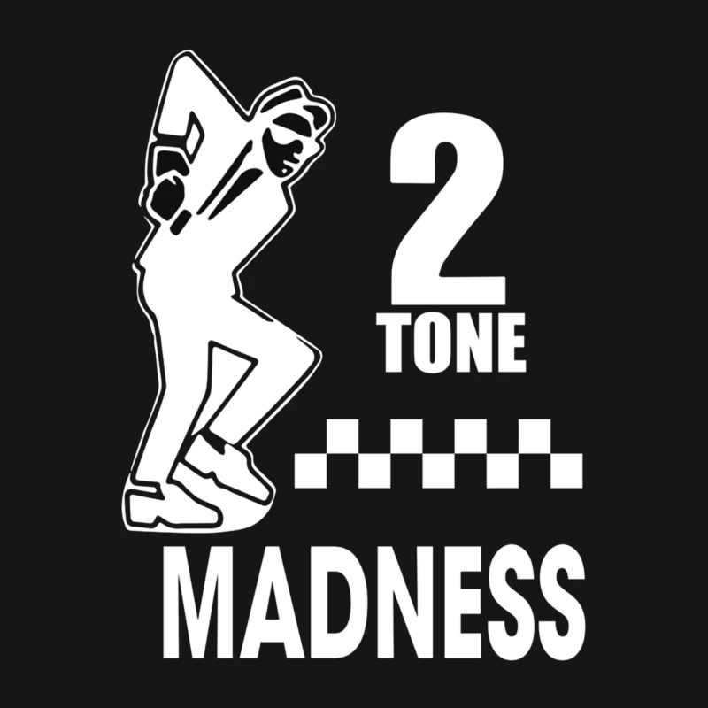 2 Tone Madness Band Logo with Dancing Mascot Male T-Shirt