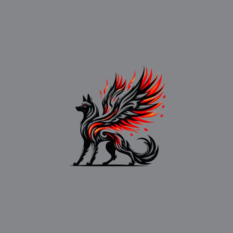 Winged Wolf Fantasy Art iPhone Case