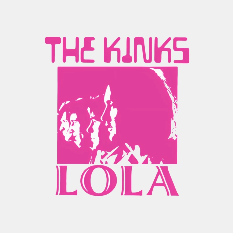 The Kinks 'Lola' Pink Album Cover Art Male Tank Top