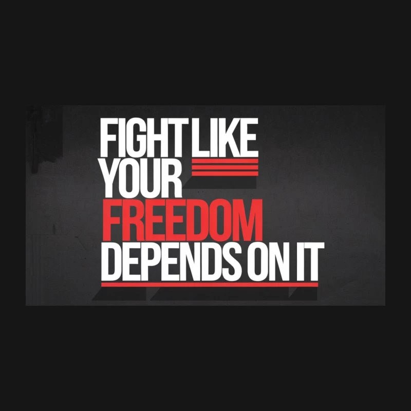 Inspiring Typography: Fight for Freedom Desk Mat