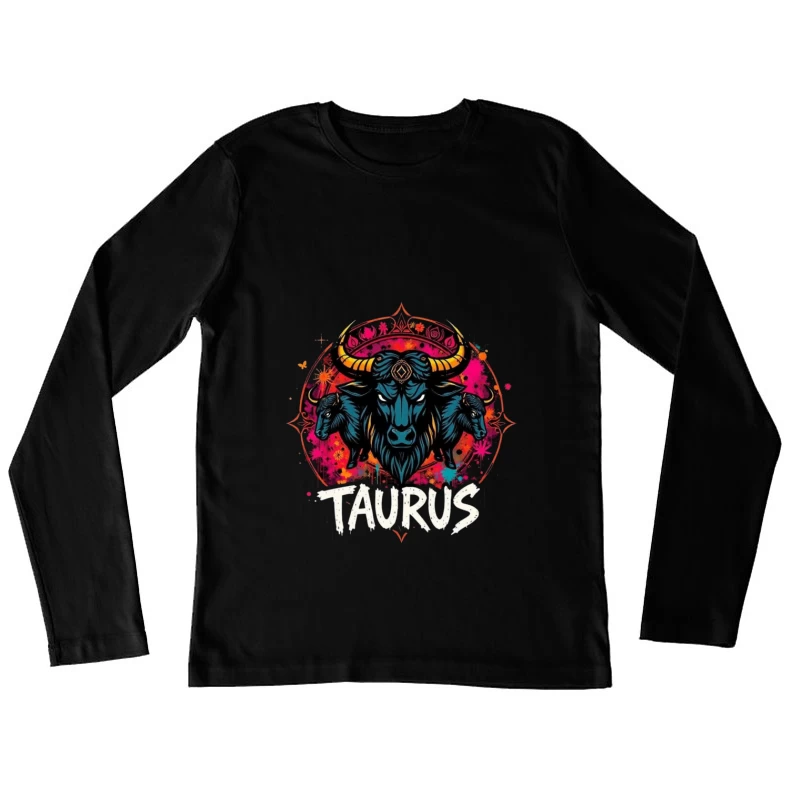 Taurus Astrology Art Female Long Sleeve T-Shirt