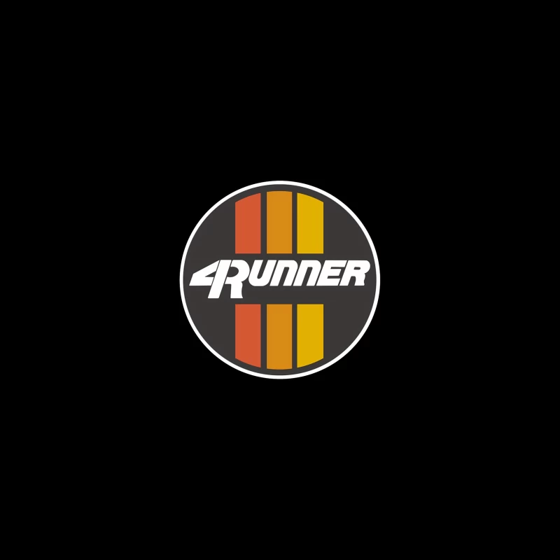 Retro-Style 4Runner Logo with Orange-Yellow Racing Stripes iPhone Case