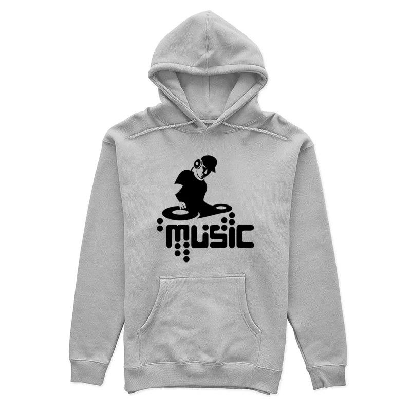 DJ Music Logo Female Pullover Hoodie