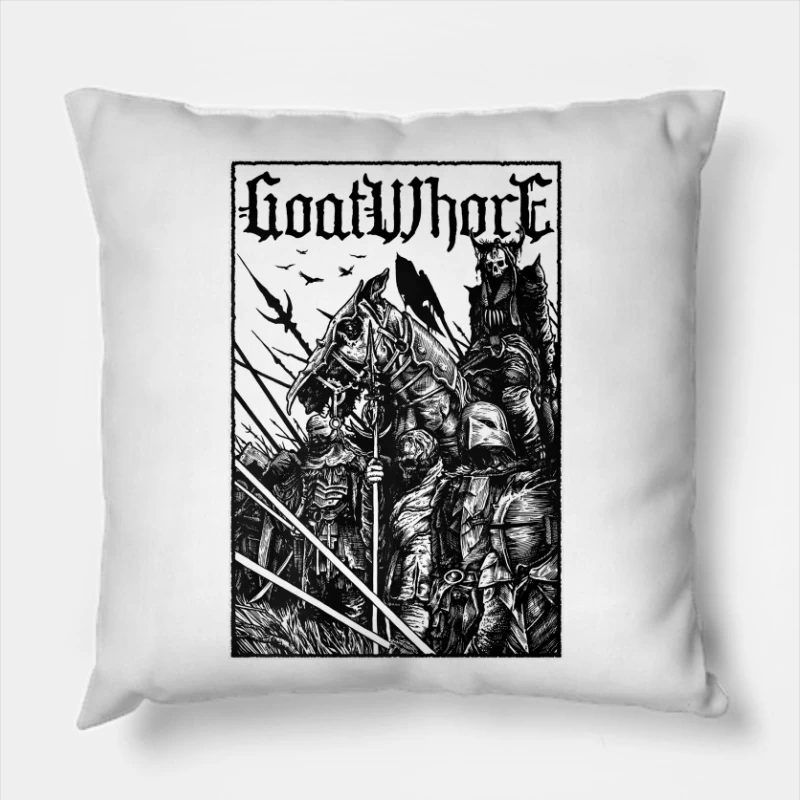 Goatwhore No Mercy Throw Pillow