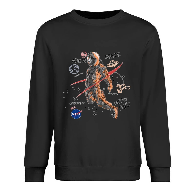 Astronaut mit Yeezy und NASA-Thema im Weltraum Herren Pullover Sweatshirt
