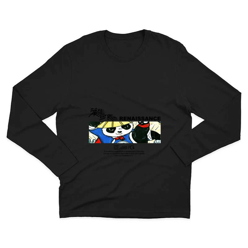 Kung-Fu Panda Comic Illustration Herren Langarm T-Shirt