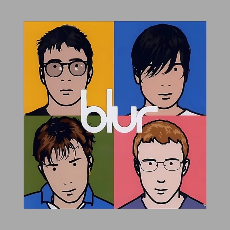 Blur Band Pop Art Style Album Cover Portrait Male Pullover Hoodie