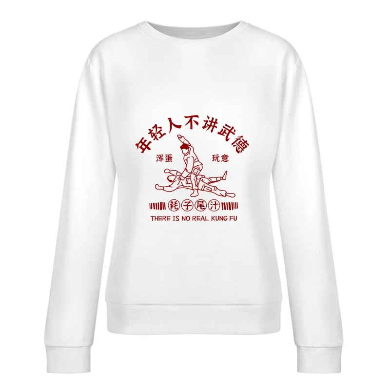 Lustiges Kung-Fu-Design Damen Pullover Sweatshirt