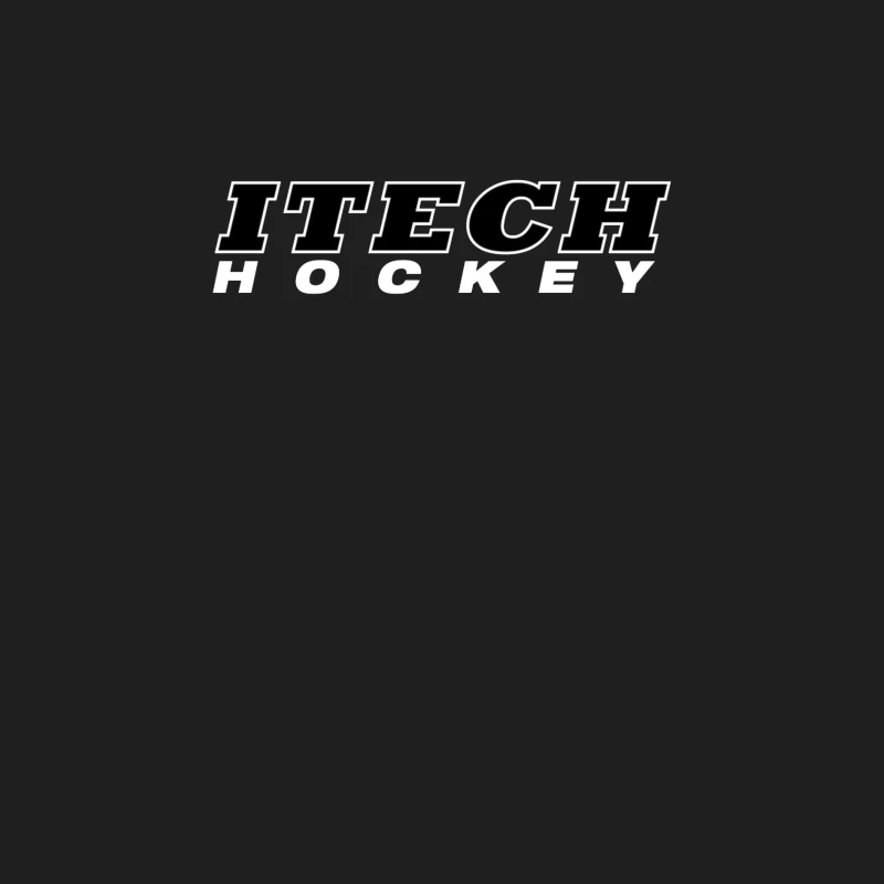 ITECH Hockey Sports Logo in Black and White Male Tank Top