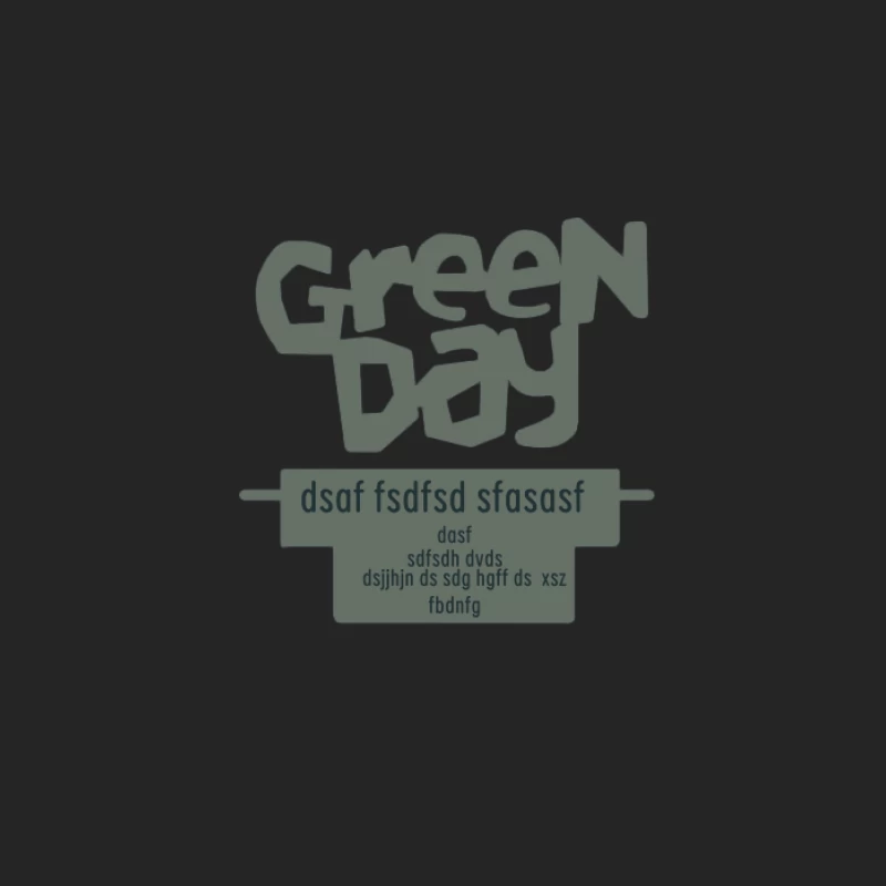 Design del testo di Green Day Felpa pullover Uomo