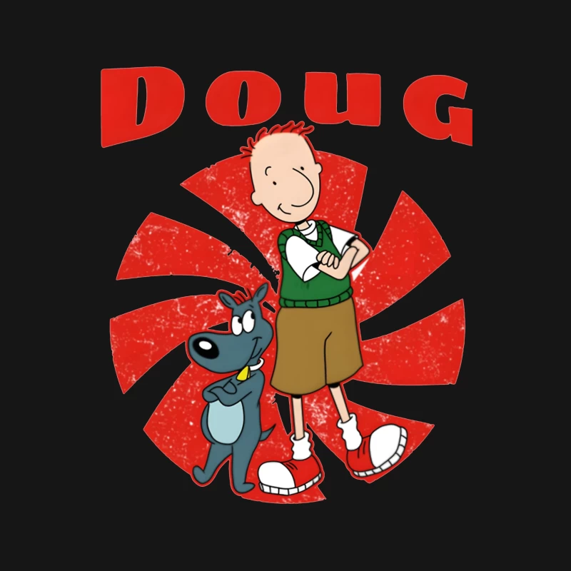 Doug and Porkchop: Classic Nickelodeon Cartoon Characters Female T-Shirt