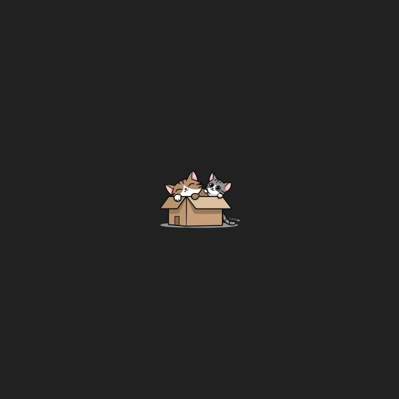 Adorable Cartoon Kittens Playing in Cardboard Box Bucket Hat