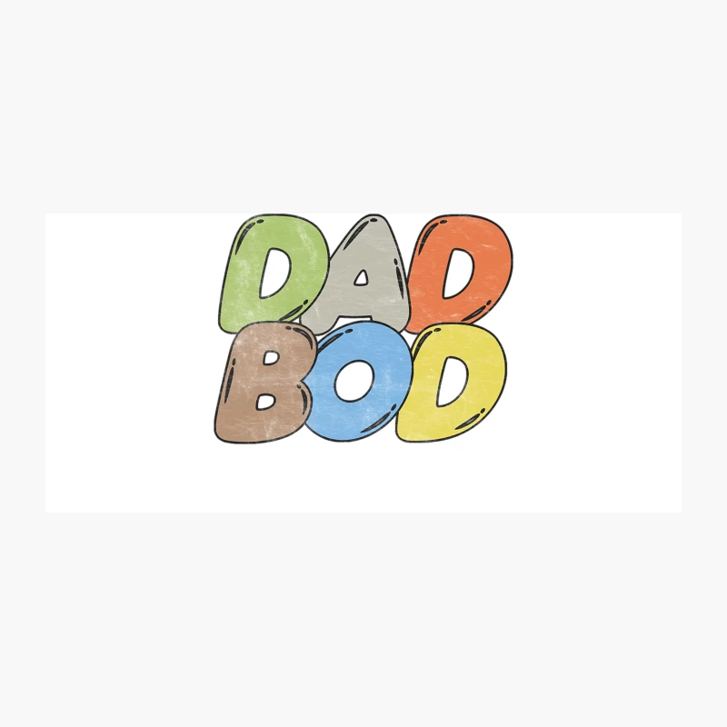 Dad Bod  80s Style Faded Funny Retro Design Coffee Mug