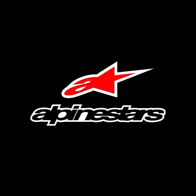 Alpinestars Motorsport Brand Logo with Red Star Design Desk Mat