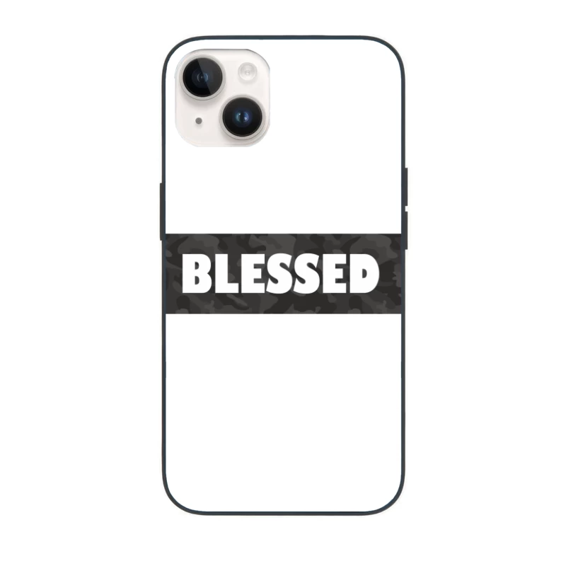 Blessed Camouflage Design iPhone Case