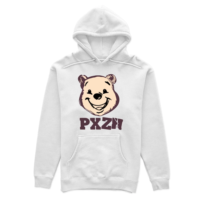 Lächelndes Bärengesicht mit Buchstaben PXZI Damen Pullover Hoodie