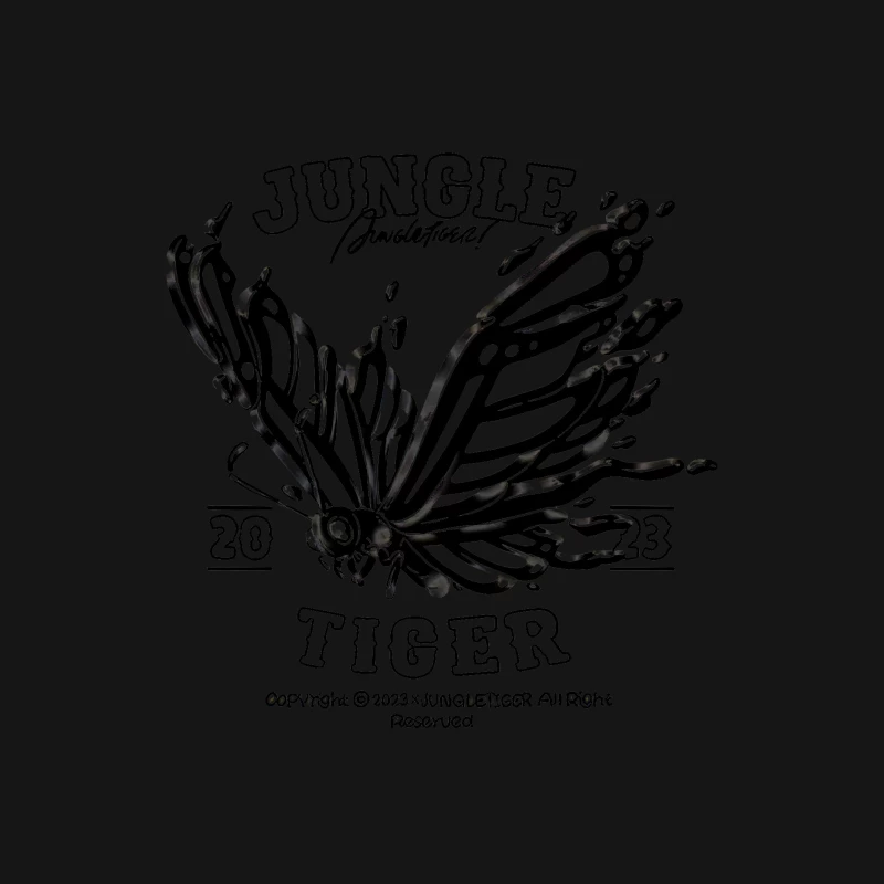 Jungle Butterfly Design Herren Langarm T-Shirt