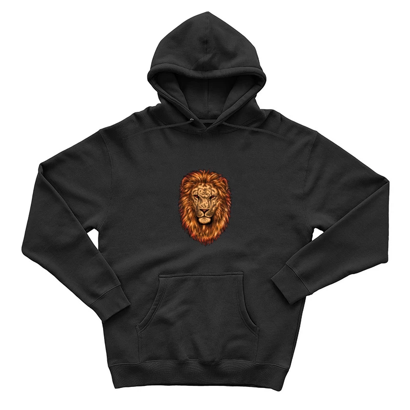 Majestätisches Löwenporträt mit feurigem Blick Herren Pullover Hoodie