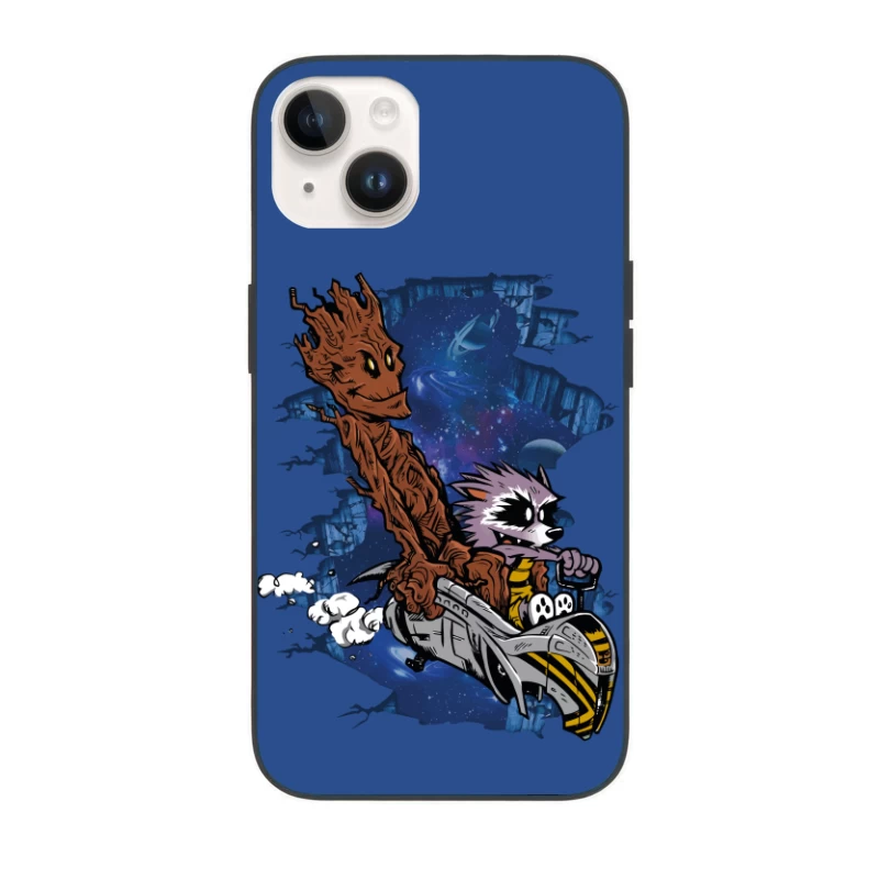 Galactic Warrior and Rebel Pilot in Deep Space iPhone Case