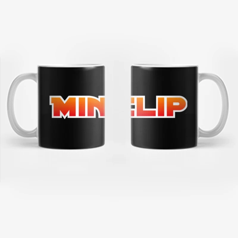 Miniclip Gaming Company Logo in Orange and Red Gradient Typography Coffee Mug