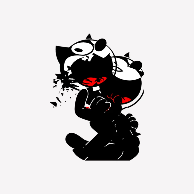 De-Constructed Felix The Cat Female T-Shirt