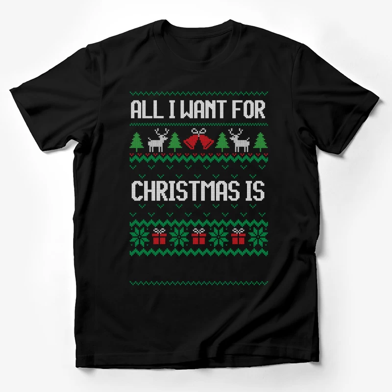 Motif de Noël avec rennes et cloches Homme T-Shirt