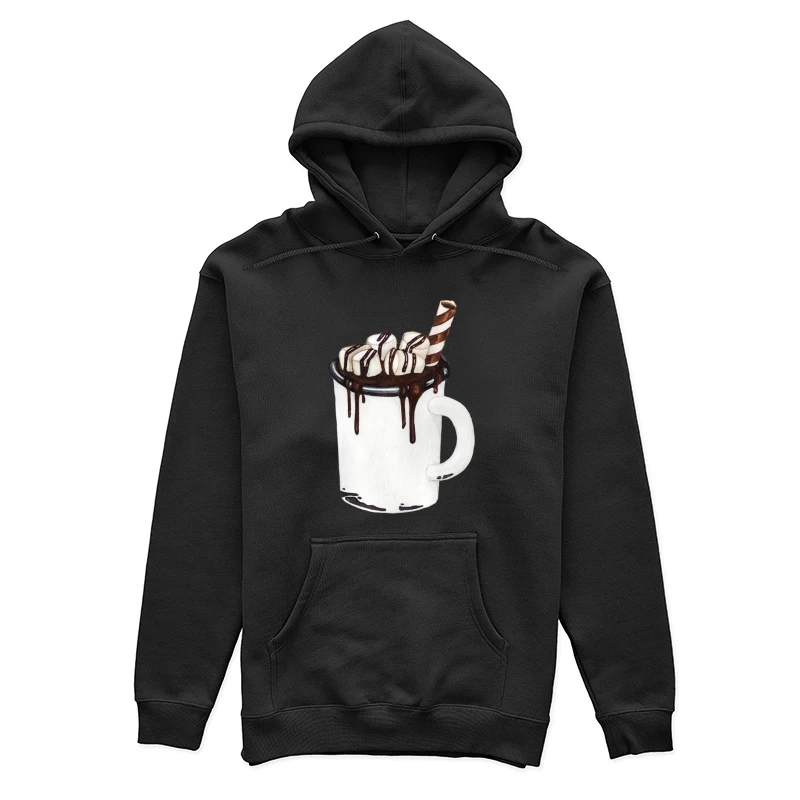 Tasse de chocolat chaud avec guimauves Femme Sweat à capuche