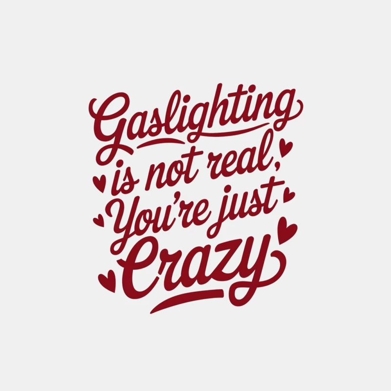 Gaslighting Awareness: Sarcastic Typography on Psychological Manipulation Male Tank Top
