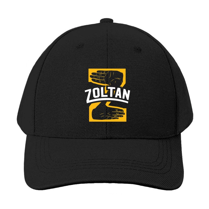 Zoltan Mystical Hand Reading Logo Design in Yellow and White Baseball Cap