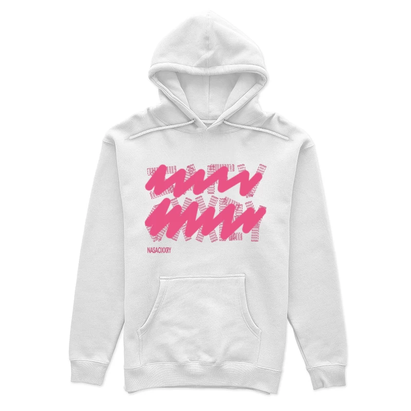 Rosa Zeichnung mit chaotischen Elementen Damen Pullover Hoodie