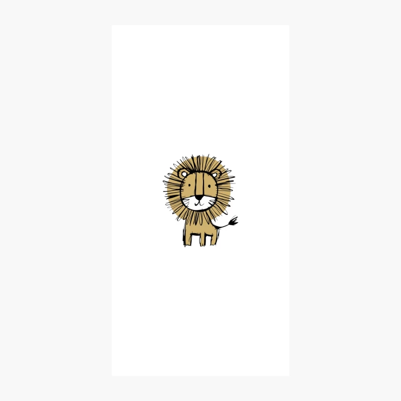 Cute Cartoon Lion Illustration iPhone Case