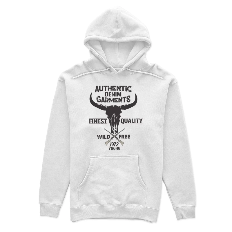 Tête de taureau et fusils croisés, vêtements sauvages Femme Sweat à capuche