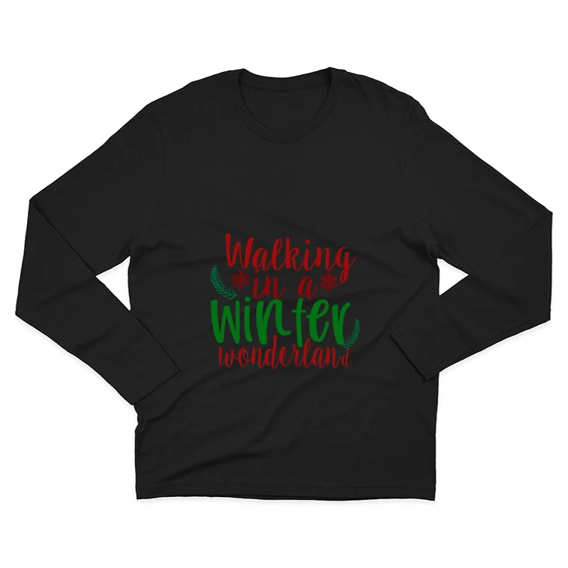 Promenade dans un pays des merveilles d'hiver Homme Manches Longues T-Shirt