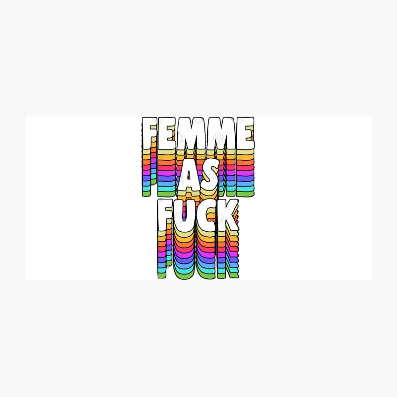 Femme As Fuck  Typographic Feminist Statement Design Coffee Mug